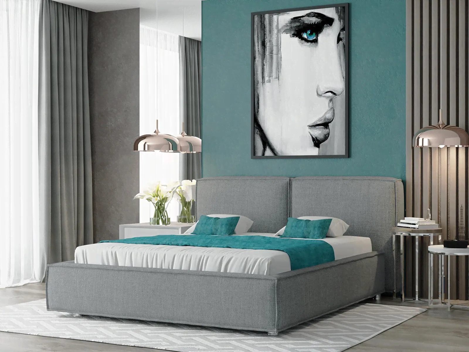 Кровать Nuvola Verde 160x200