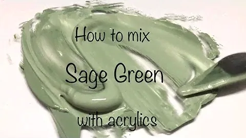 How To Make Sage Green Color | Acrylics | ASMR | Color Mixing #14