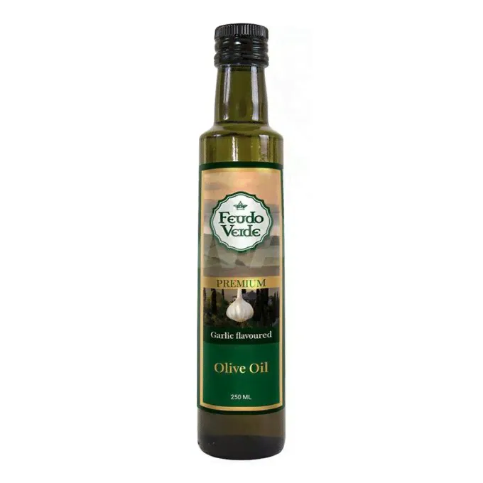 Оливковое масло Feudo Verde Extra Virgin нерафинированное с чесноком 250 мл