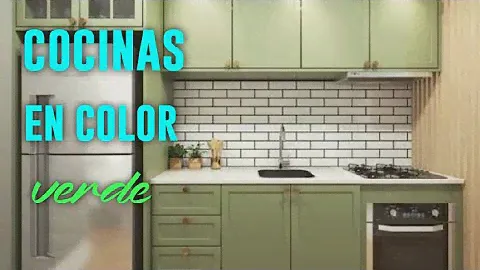Cocinas en color verde / kitchens in green color