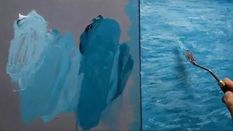 1 color: ftalo turquesa. Royal Talens (PB15 + PG7). Pintar un paisaje marino.